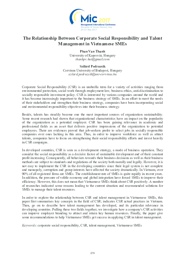 (PDF) The Relationship Between Corporate Social Responsibility and ...