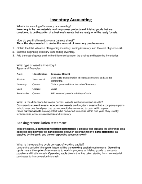 (DOC) Inventory Accounting saima khan Academia.edu