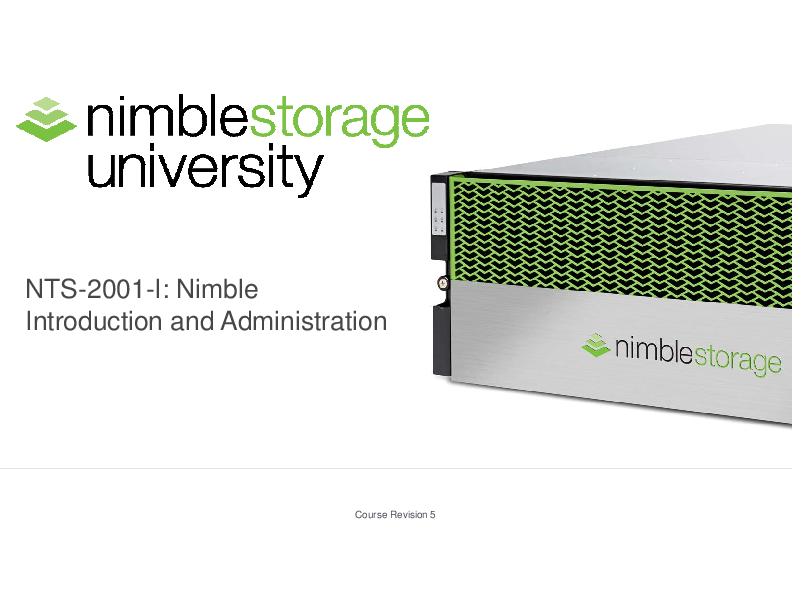 Nimble Storage University Dandk Organizer