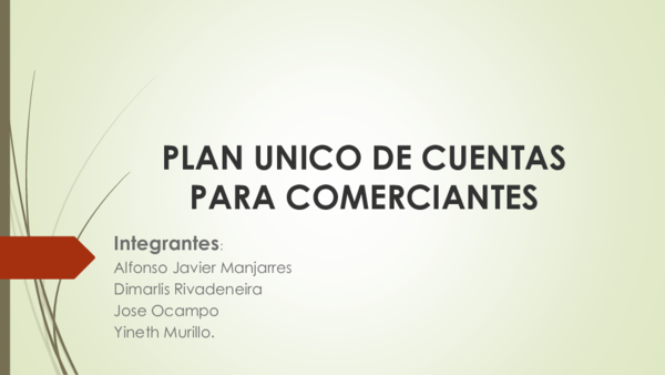 (PPT) PLAN UNICO DE CUENTAS PARA COMERCIANTES ADYJ