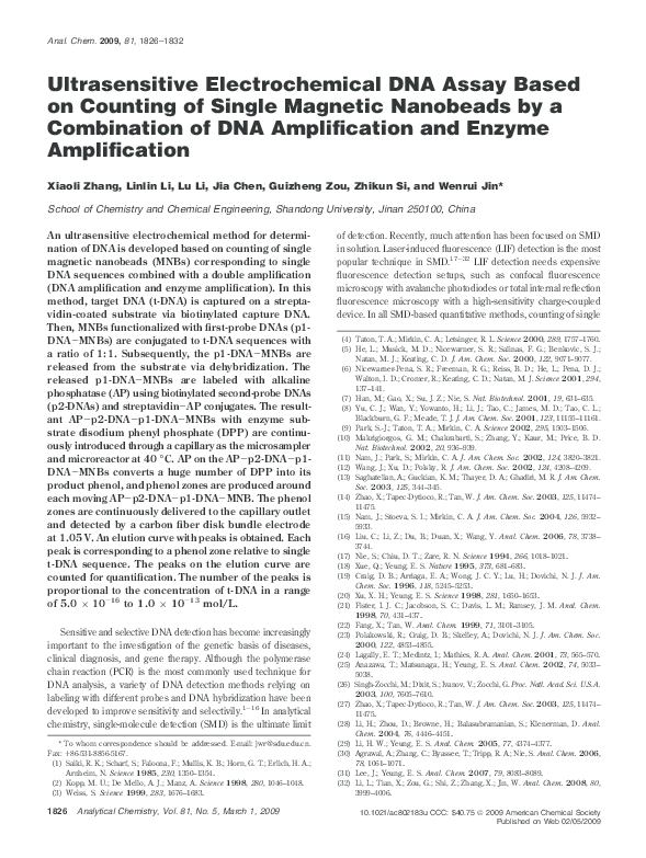 (PDF) Ultrasensitive Electrochemical DNA Assay Based on Counting of ...