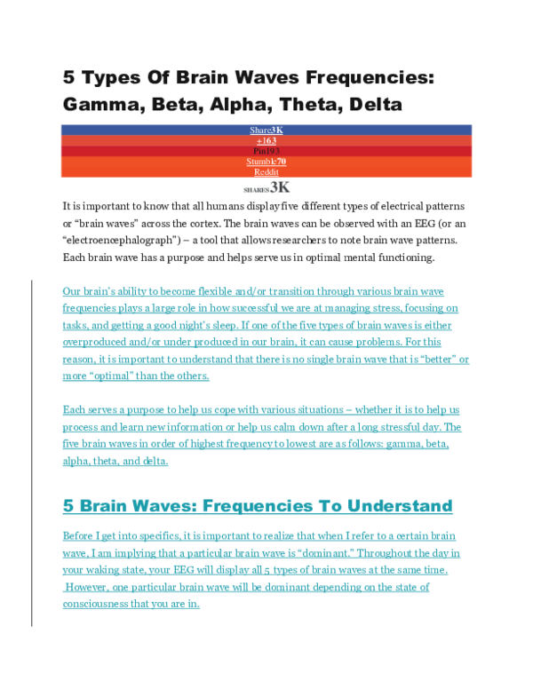 (DOC) Types Of Brain Waves Frequencies