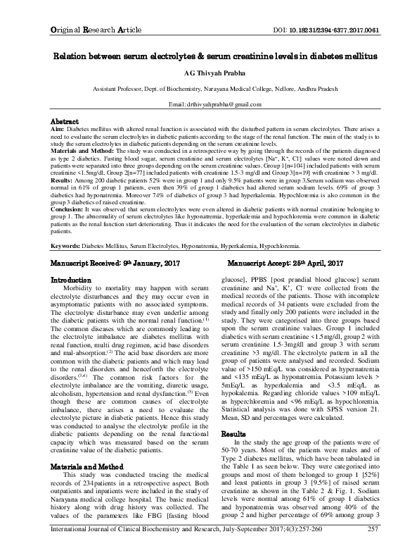 Serum creatinine essay picture
