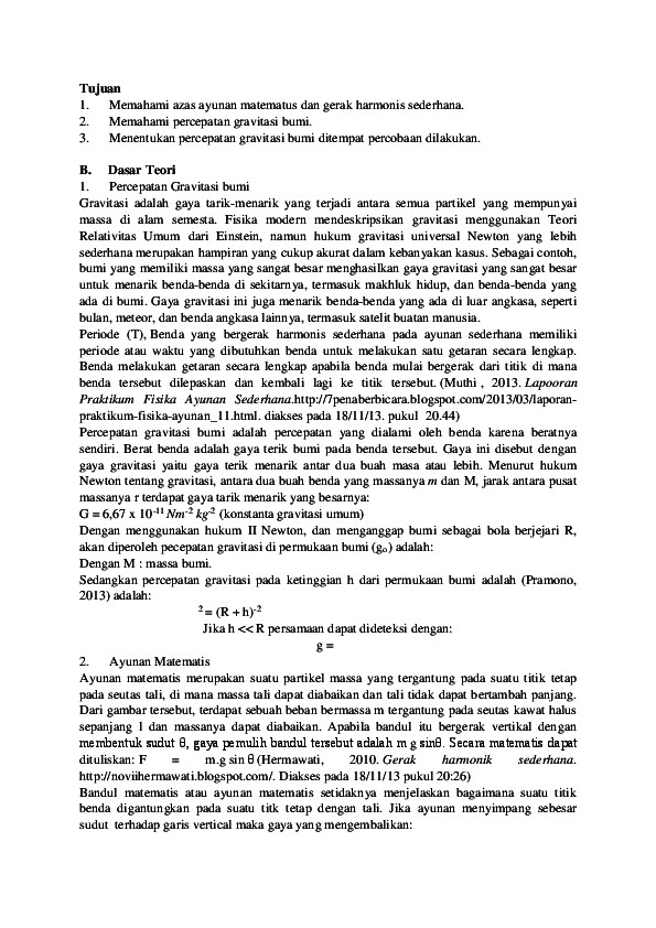 Doc Gravitasi Dan Perhitungan Matematis Ryan Wiranata Academia Edu