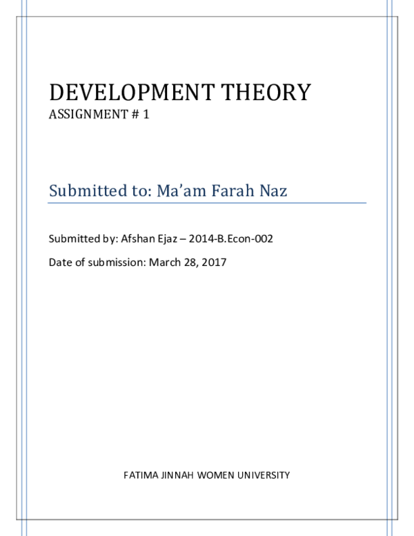 (DOC) DEVELOPMENT THEORY