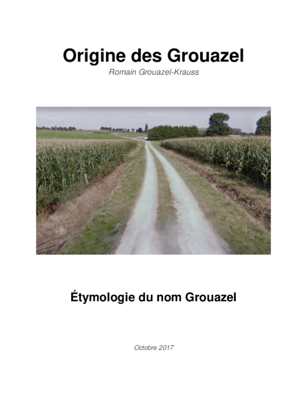 (DOC) Origine des Grouazel Etymologie du nom Grouazel Romain