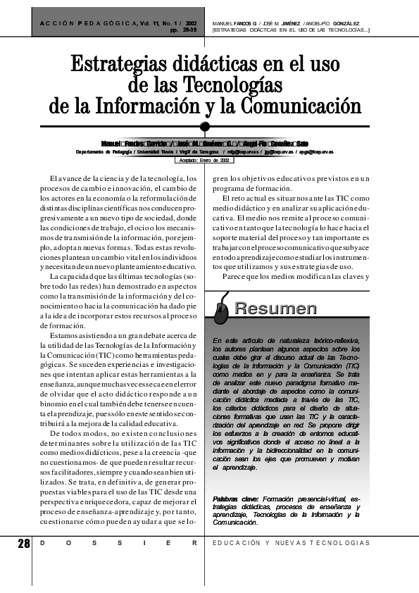 (PDF) Dialnet Estrategias Didacticas En El Uso De Las Tecnologias De La ...