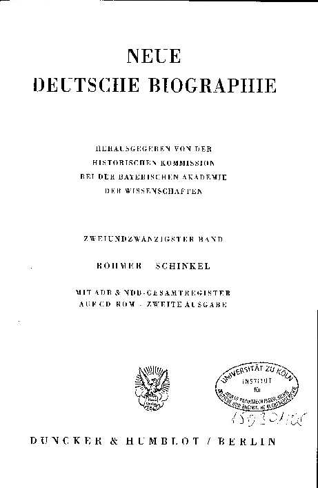(PDF) 2005 Rumpf, Max Theodor, Jurist, Soziologe, in: NDB 22, Berlin ...