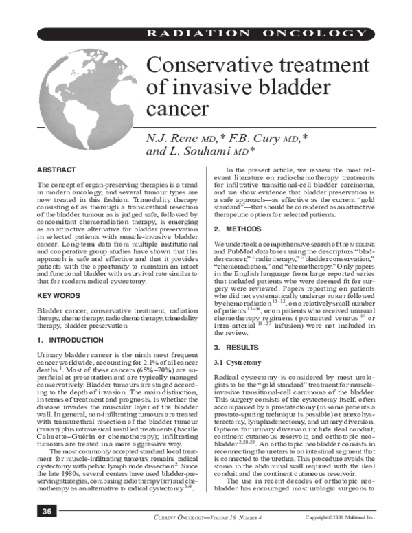 (PDF) Bladder Preservation: A Safe Approach for Invasive Cancer