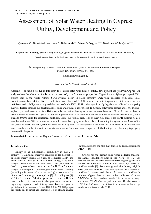 Passive solar water heater image