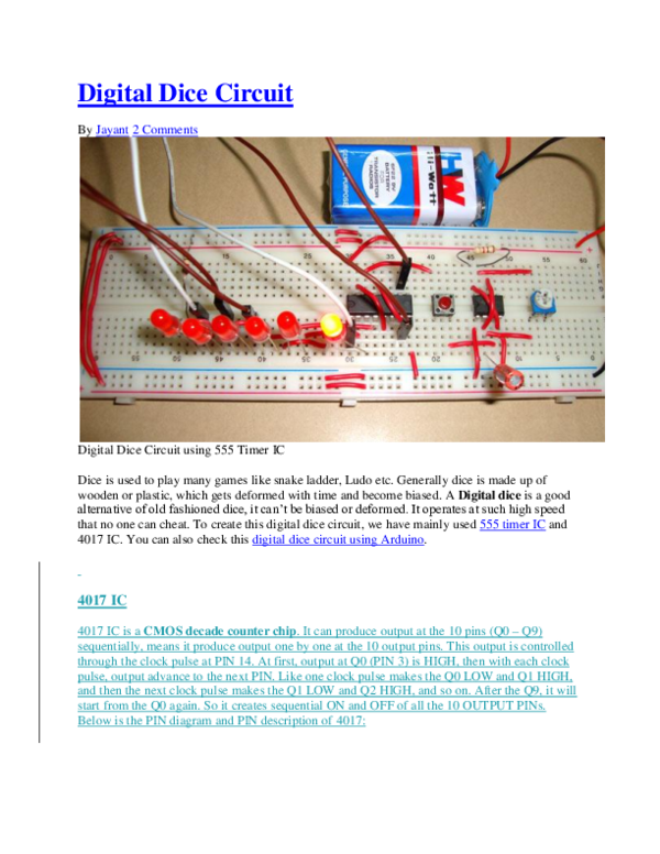 (DOC) Digital Dice Circuit Vijay Urkude Academia.edu
