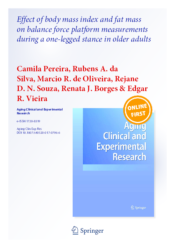(PDF) Effect of body mass index and fat mass on balance force platform ...