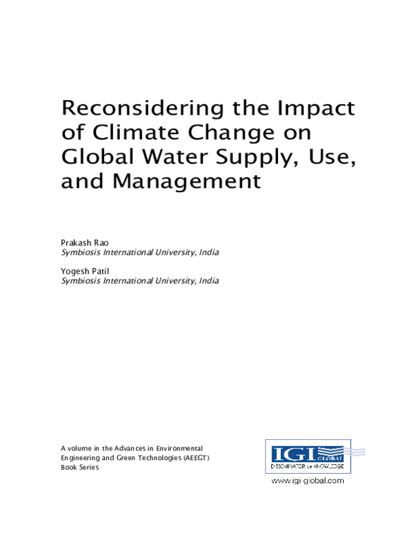 (PDF) Reconsidering the Impact of Climate Change on Global Water Supply ...