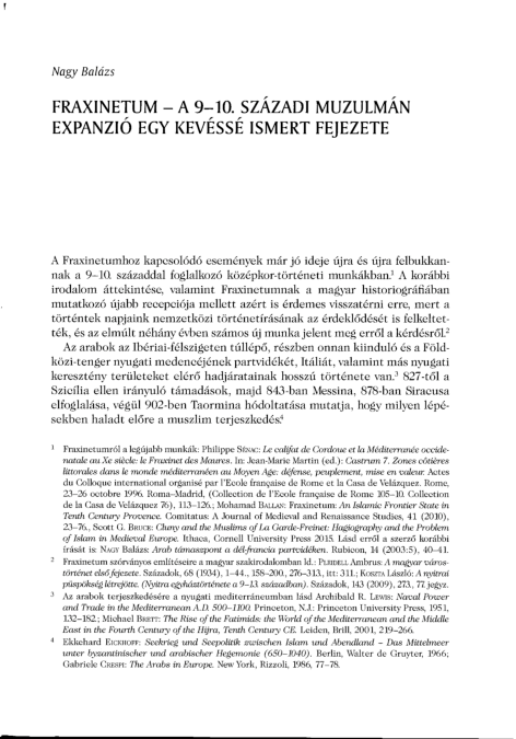 (PDF) Fraxinetum – A 9–10. századi muzulmán expanzió egy kevéssé ismert ...