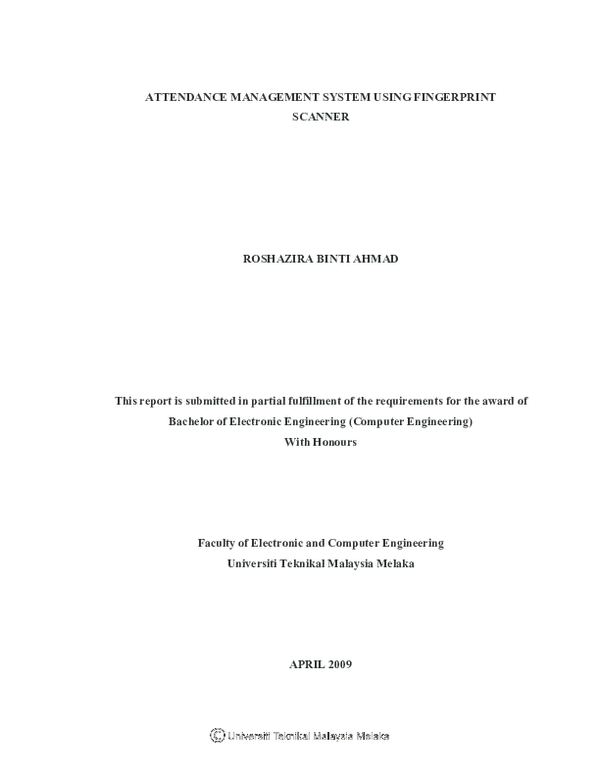Attendance monitoring system using biometrics thesis pdf picture