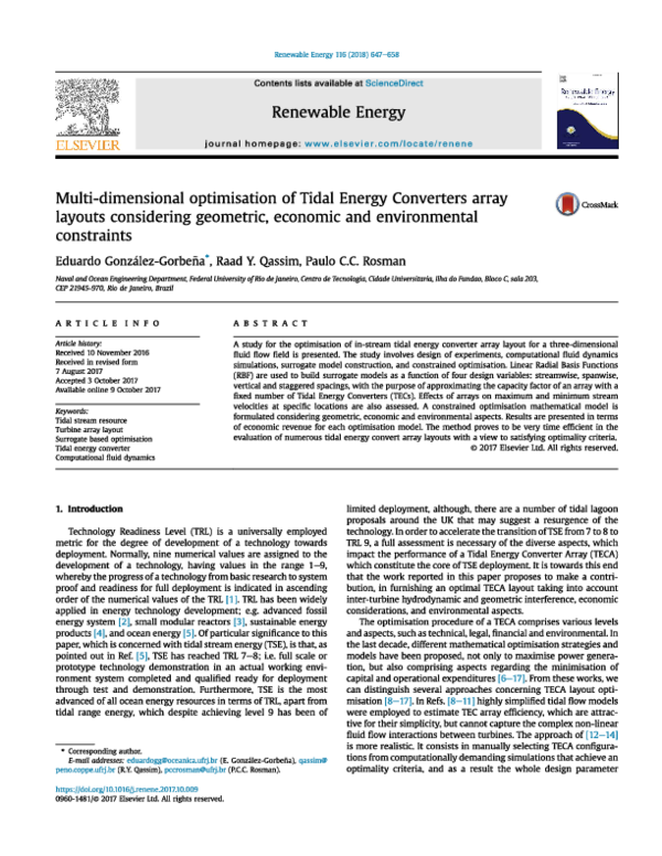 Tidal energy generator picture