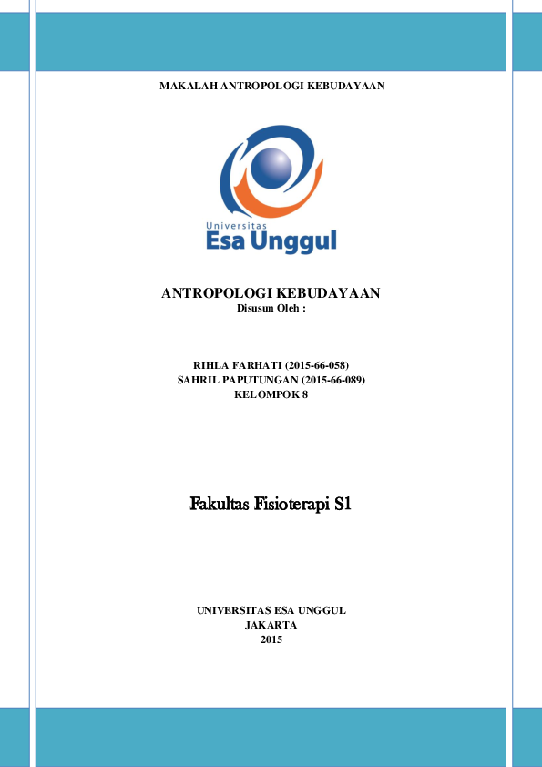 Doc Makalah Antropologi Kebudayaan Antropologi Kebudayaan Fakultas Fisioterapi S1 Ramadhansyah Muhamad Academia Edu