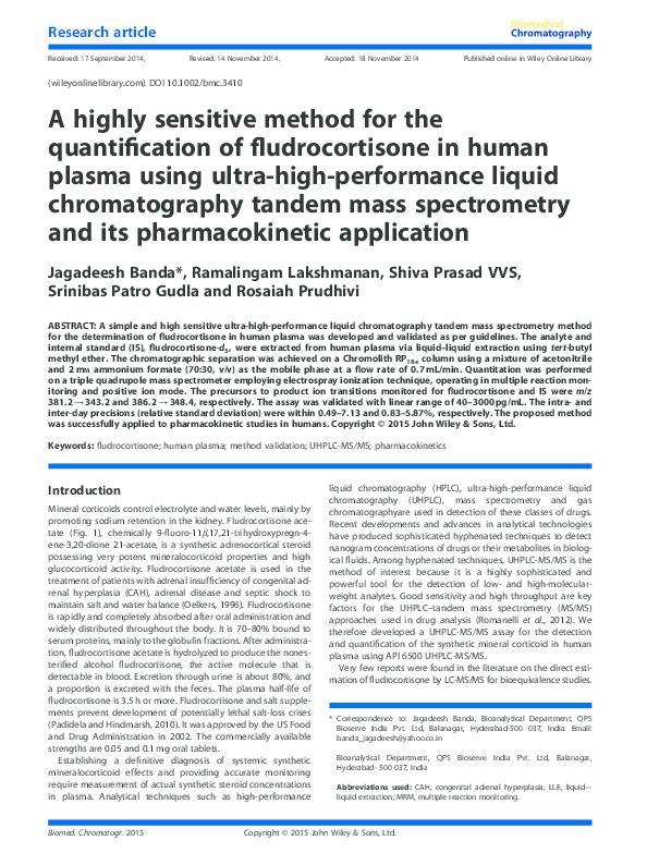 PDF) A highly sensitive method for the quantification of 