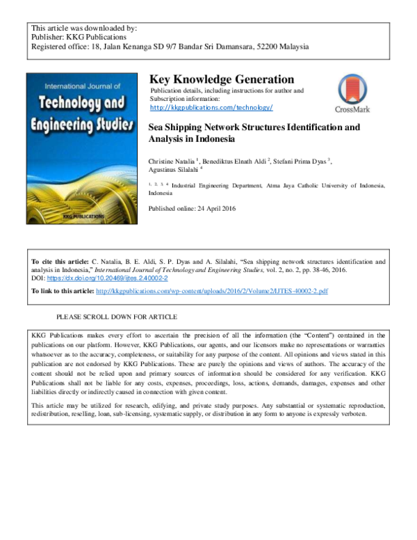 (PDF) Sea Shipping Network Structures Identification and Analysis in ...