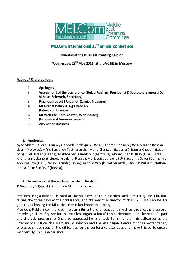 (PDF) 35th MELCom International Conference (Moscow) : Report