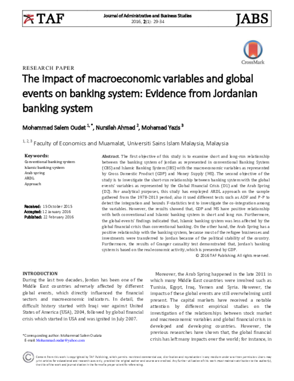(PDF) The impact of macroeconomic variables and global events on ...