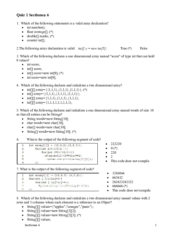 arrays can be declared to hold values of