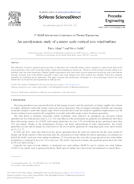 (PDF) An Aerodynamic Study of a Micro Scale Vertical Axis Wind Turbine.pdf