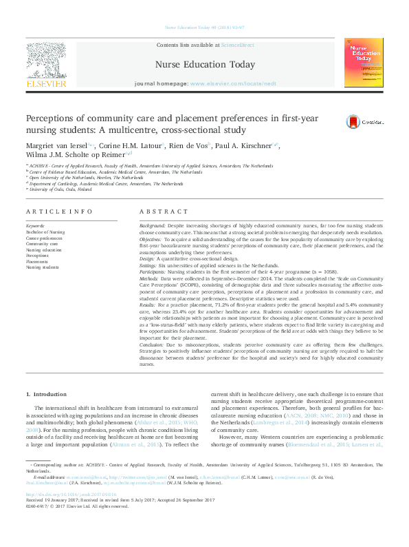 (PDF) Perceptions of community care and placement preferences in first ...