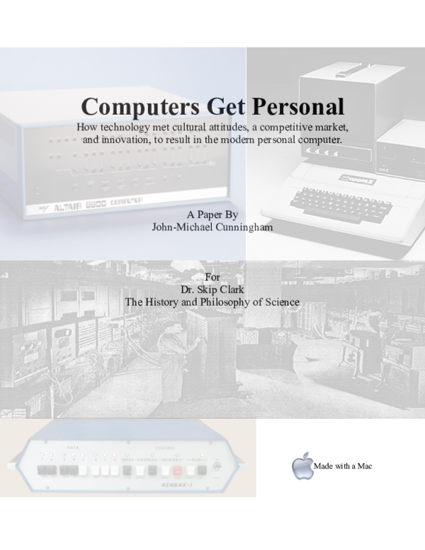 (PDF) Computers Get Personal