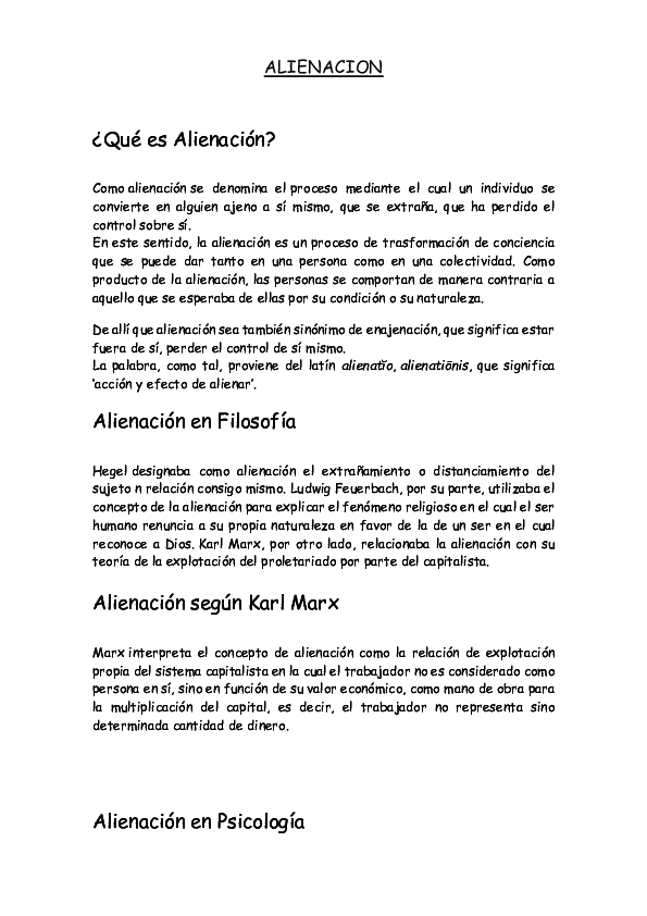 (DOC) ALIENACION