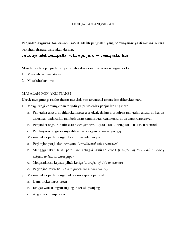 Pdf Penjualan Angsuran Pdf Nuraeda Eda Academia Edu
