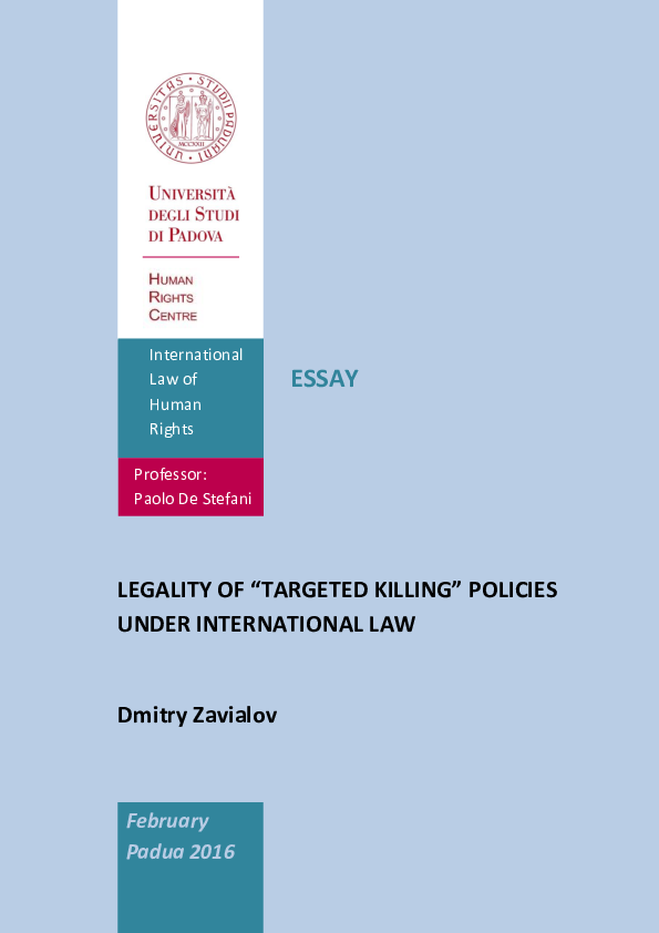 (PDF) Legality of 