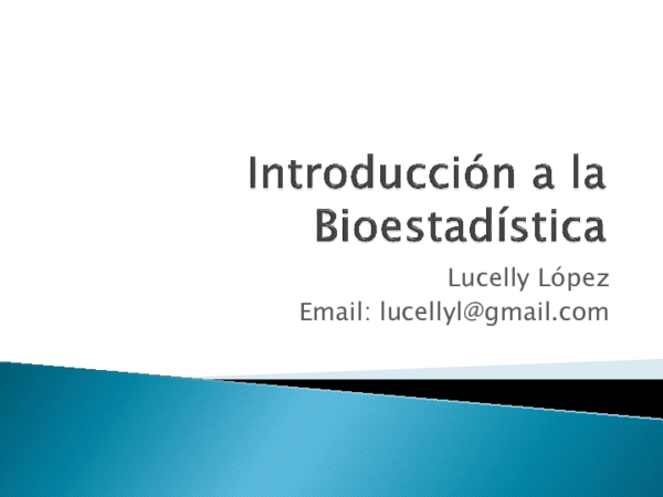 (PDF) Bioestadistica Introduccion