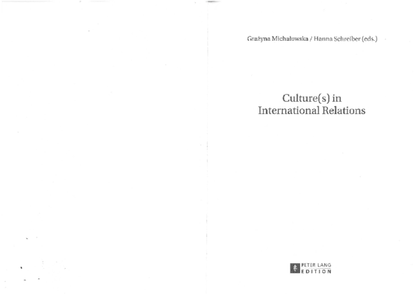 (PDF) Culture in the Theories on International Relations