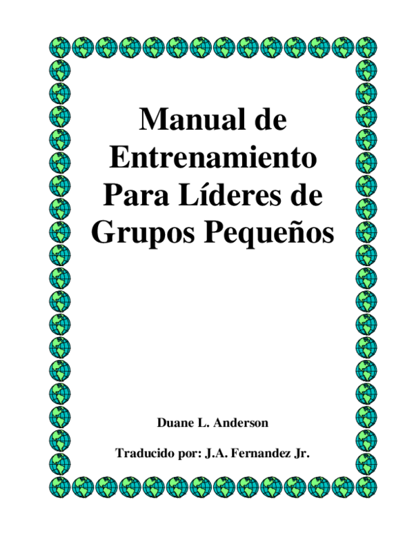 (PDF) Manual de Entrenamiento Para Líderes de Grupos Pequeños cheseed basilio Academia.edu