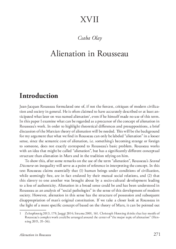 Rousseau, Discours sur les Sciences et les Arts, 1750 Arrête ton char