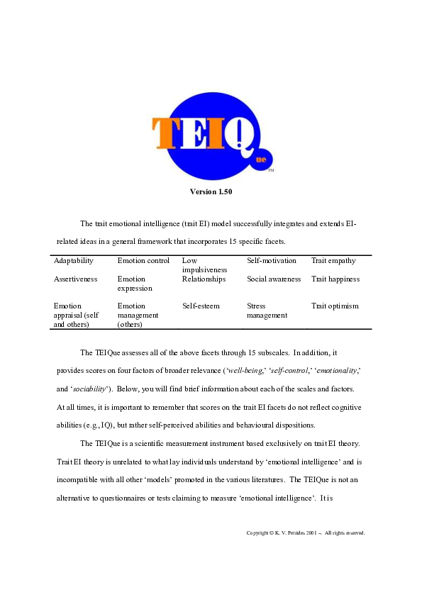(PDF) TEIQ explain