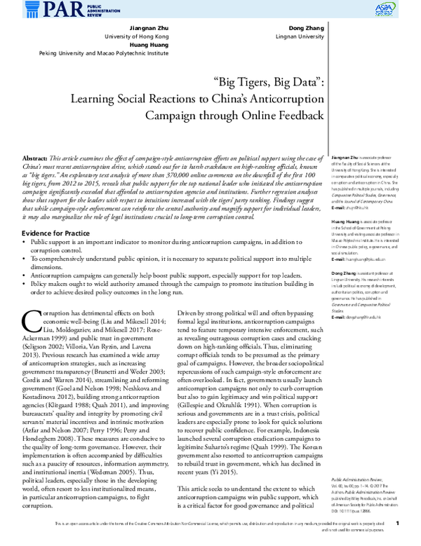 (PDF) Zhu et al 2017 Public Administration Review