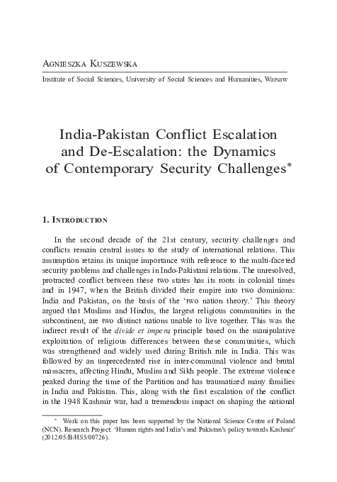 Conflict escalation theory picture