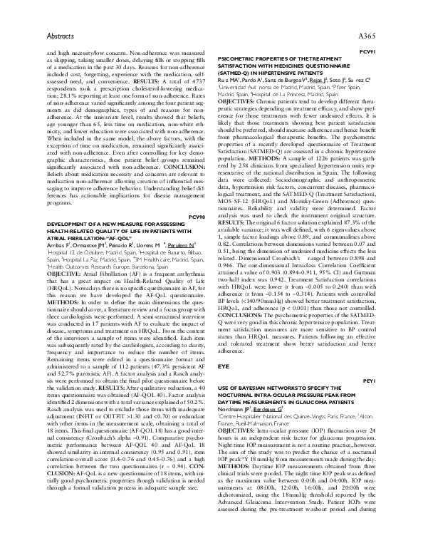 (PDF) PCV91 Psicometric Properties of the Treatment Satisfaction with ...