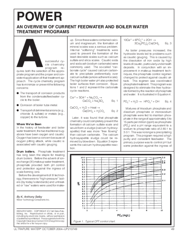 (PDF) A POWER AN OVERVIEW OF CURRENT FEEDWATER AND BOILER WATER
