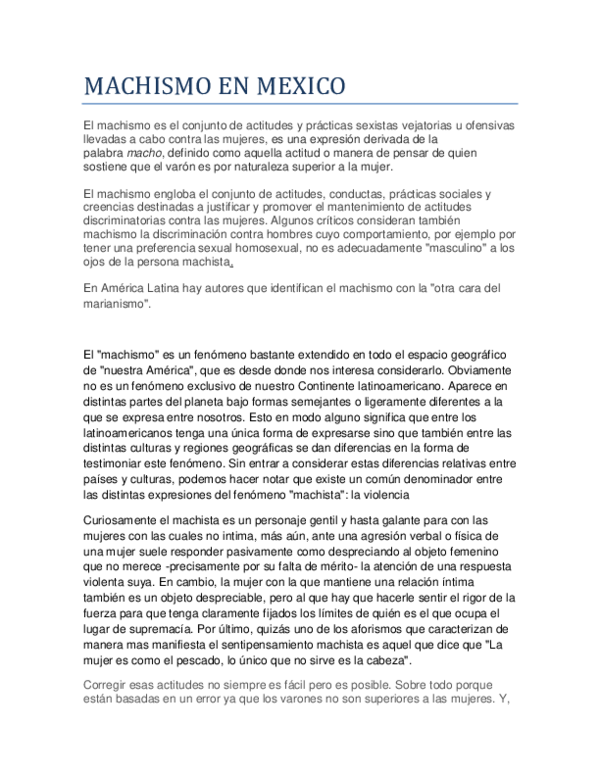 Machismo essays 08 picture