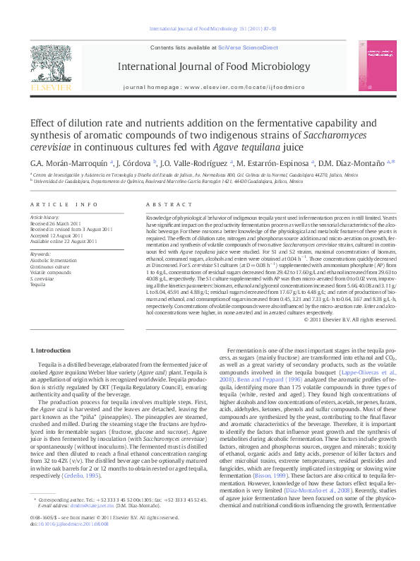 (PDF) Effect of dilution rate and nutrients addition on the ...