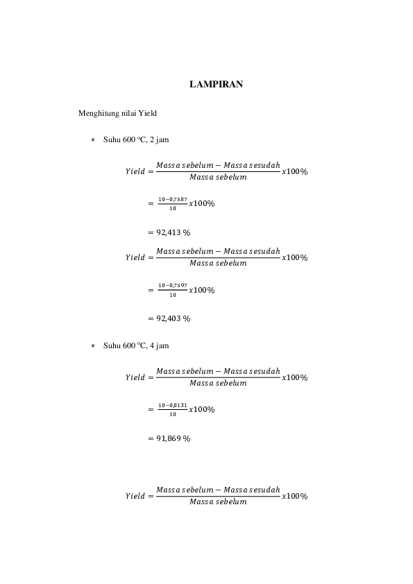 (DOC) Menghitung nilai Yield