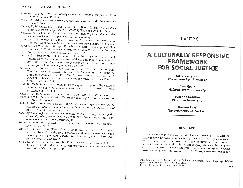  pdf a culturally responsive framework for social justice suzanne