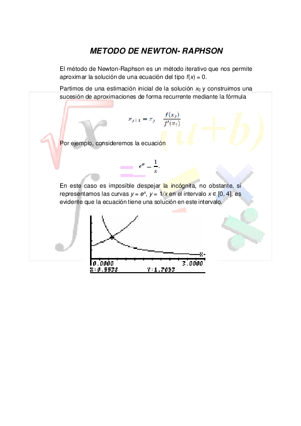 (PDF) METODO DE NEWTONRAPHSON Joselyn Santana Academia.edu