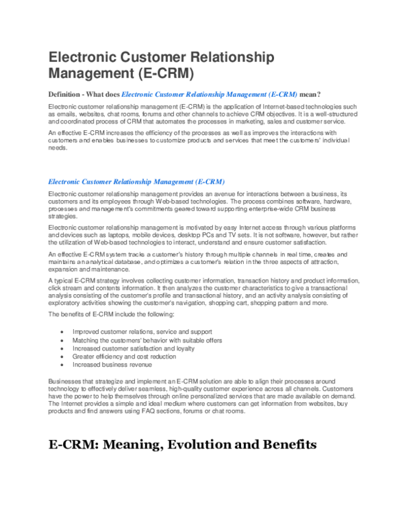 Objectives of customer relationship management essays