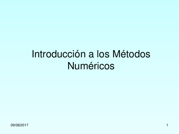 (PDF) Introducción a los Métodos Numéricos