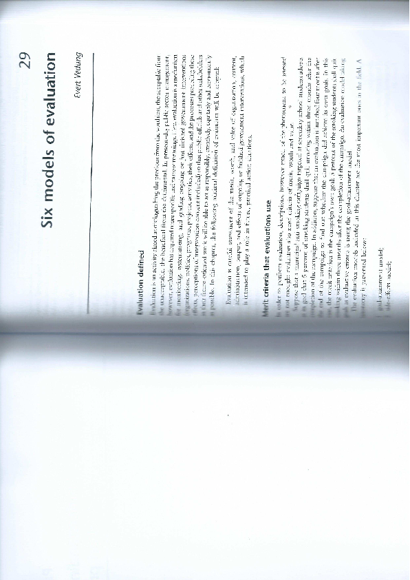 (PDF) Six models of evaluation
