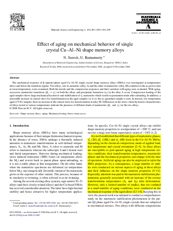 (PDF) The reorientation of the 2H martensite phase in CuAlMn shape